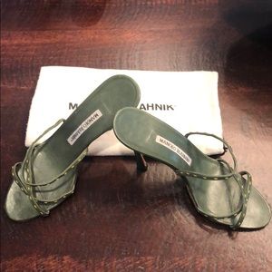Manolo Blahnik slide heels, 4.25inch, Sz 6.5